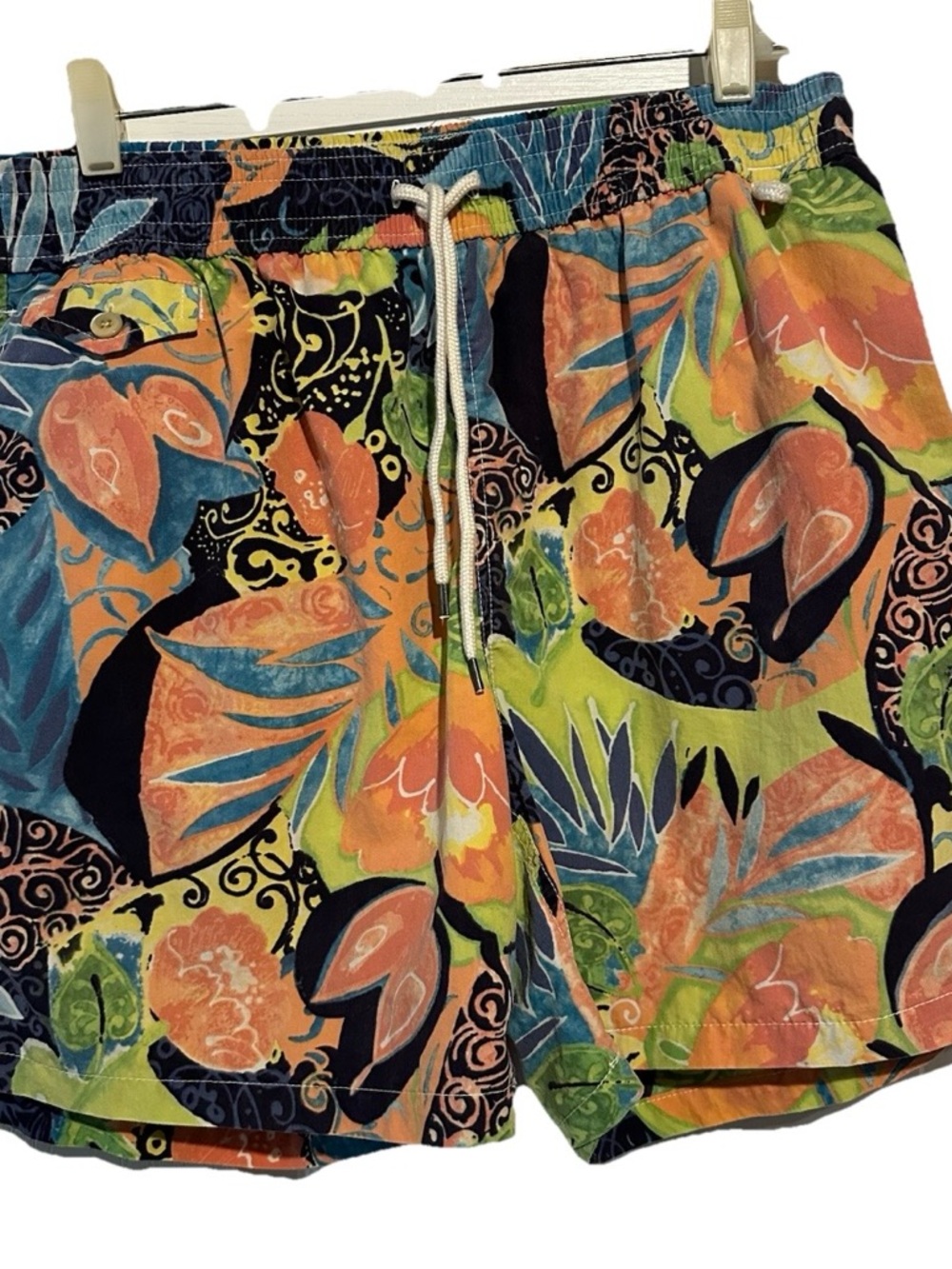 Polo Ralph Lauren Hawaiian Floral Print Swim Trunks Shorts Large